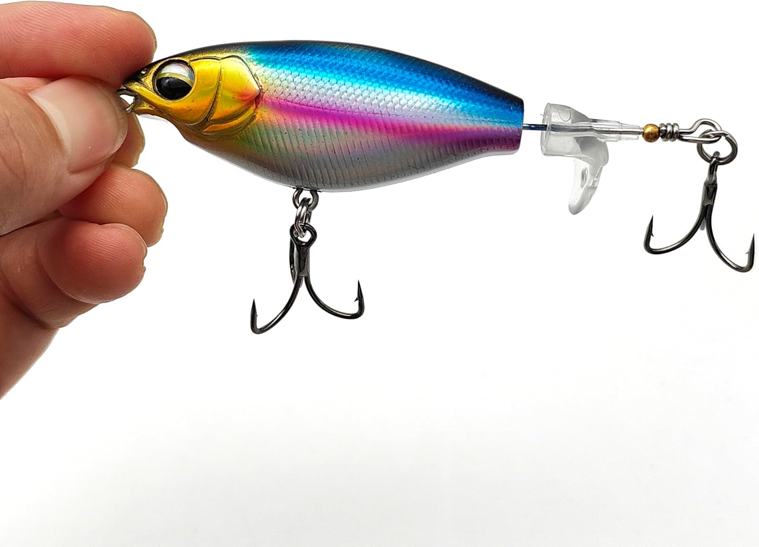 5Pcs Premium Top Water Fishing Lures, Lure for Bass with Soft Propeller Tail Catfish,Pike Perch, Bass, Lures Freshwater or Saltwater - Image 2