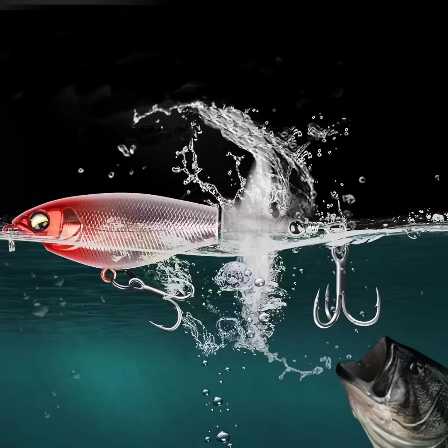 5Pcs Premium Top Water Fishing Lures, Lure for Bass with Soft Propeller Tail Catfish,Pike Perch, Bass, Lures Freshwater or Saltwater - Image 7