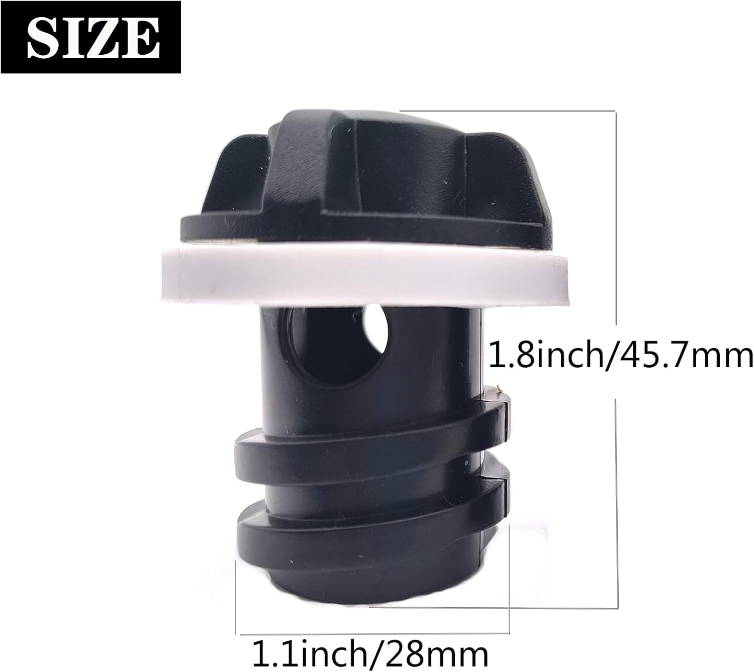 Cooler Drain Plugs Replacement Compatible with YETI Tundra Coolers & Roadie and RTIC Accessories,with Leak Proof Design Plug,2pack, black standard (BWXS-07) - Image 2