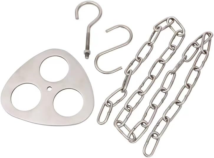 1Pack Camping Tripod Board - Turn Branches Into Camp Fire Tripod,Long Chain Stainless Steel with for Hanging Cookware Portable - Image 1