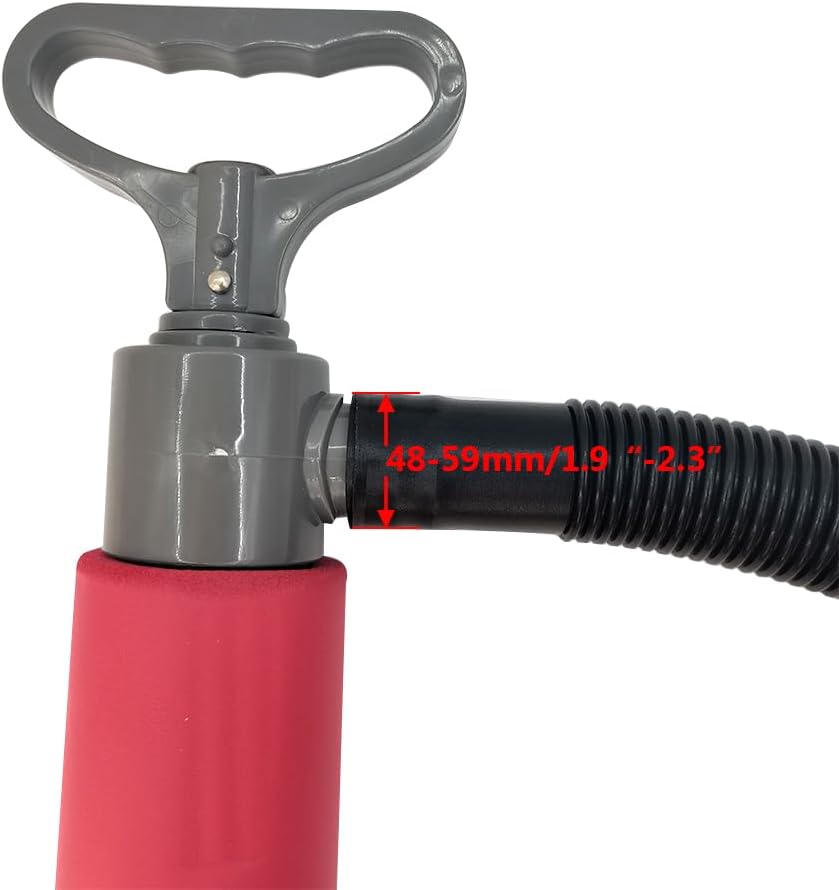 hand Red Bilge Pump for Kayak Canoe and Boat,15.7Inch Manual Portable Hand Water Pumps Sump with Hose - Image 3