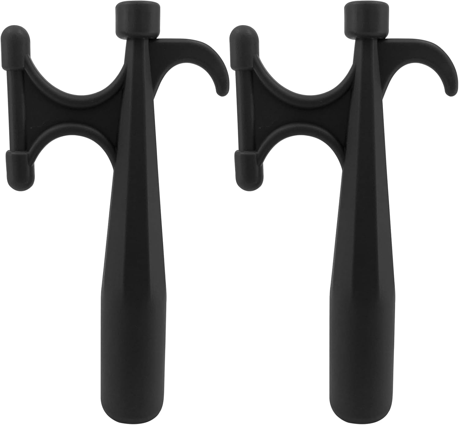 2Pcs Nylon Boat Hook Floating,Hook for Extension Pole,Unbreakable,Durable,Rust-Resistant Replacement Attachment End Mooring Yacht Kayak,Black - Image 1