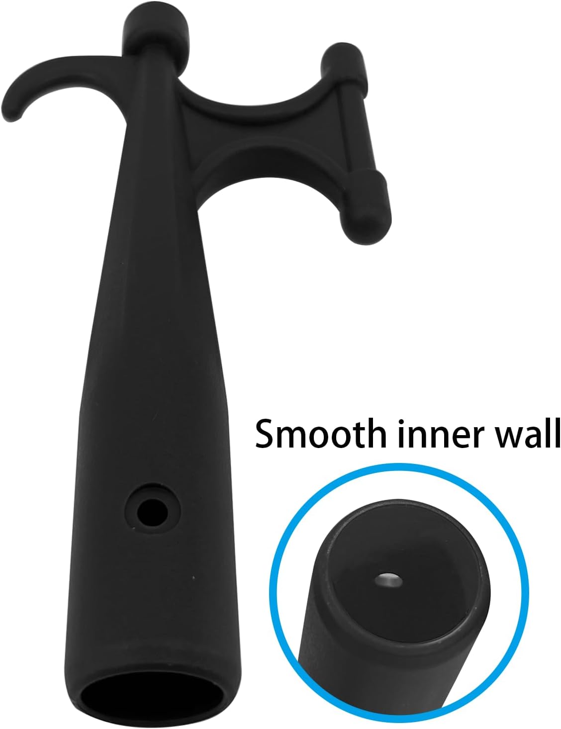 2Pcs Nylon Boat Hook Floating,Hook for Extension Pole,Unbreakable,Durable,Rust-Resistant Replacement Attachment End Mooring Yacht Kayak,Black - Image 2