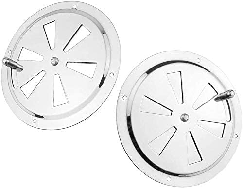 2 Pack of 4 inch Cabin Ventilation Plate Vent Round Butterfly Air Gill with Side Knob 304 Stainless Steel for Marine Boats Accessories - Image 4