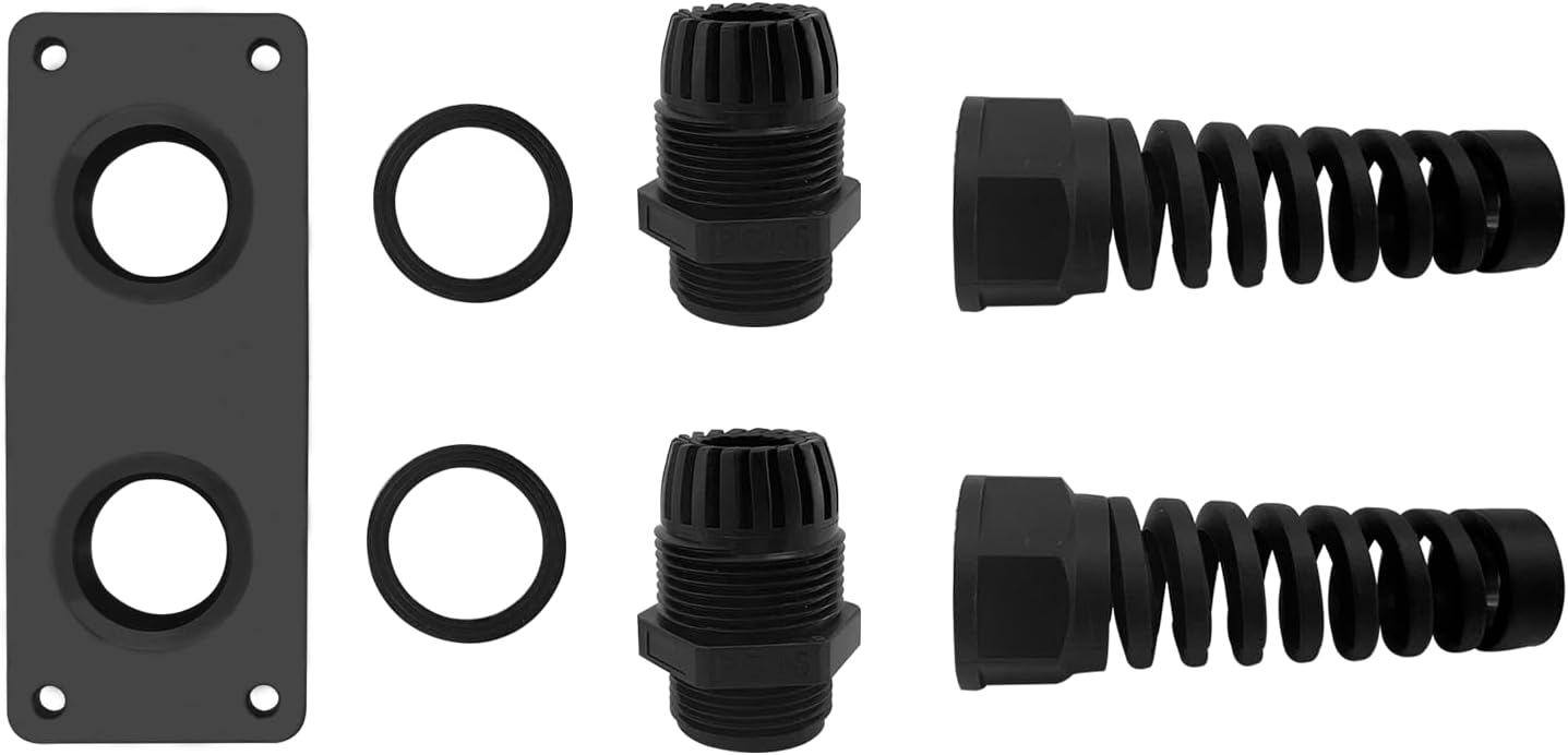 PG16 Cable Gland with Anodized Aluminum Base Antirust Anti-corrosive Waterproof IP68 Nylon Joint Adjustable Locknut for 8-14mm Wire Thread Integrated Two - Image 4