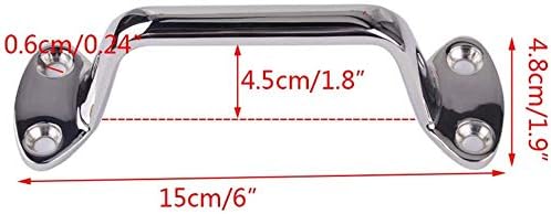 Marine Large Cleat Door Grab Handle Handrail Pull Replacement 316 Stainless Steel 150mm for Boat Yacth - Image 2