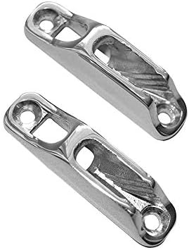 2pcs Boat Rope Clam Cleat 18 x 82mm Stainless Steel for 3 to 5mm Line fit Kayak - Image 1