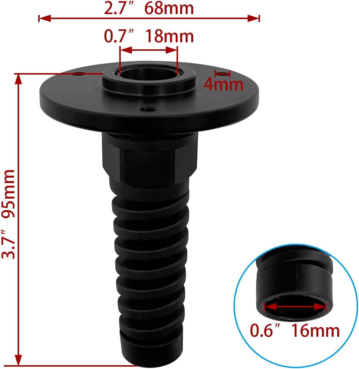 2Pcs PG16 Cable Gland with Anodized Aluminum Base Antirust Anti-corrosive Waterproof IP68 Nylon Joint Adjustable Locknut for 10-14mm Wire Thread - Image 2