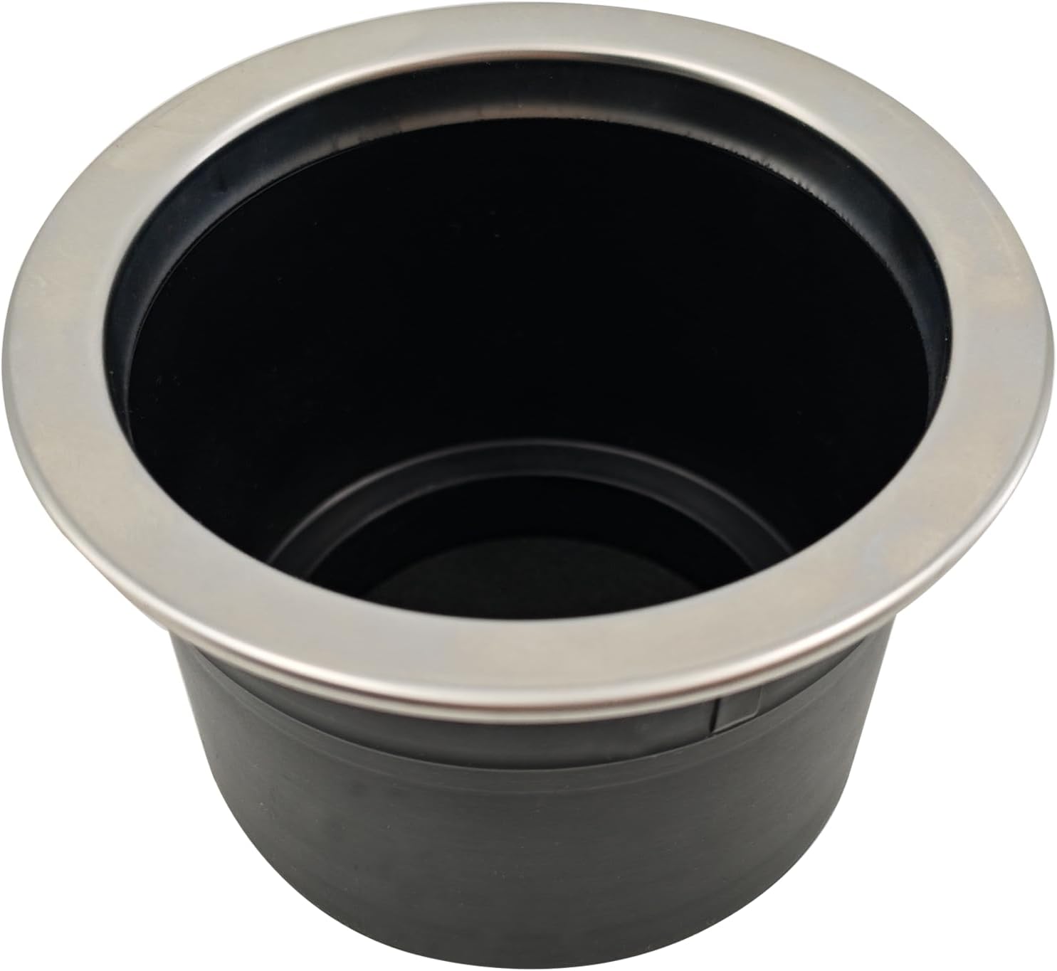 4Pcs Cup Holder Insert Plastic Universal Drop in with Drain, for RV Boat Car, Pontoon Table Sofa,Stainless Steel Edging - Image 2