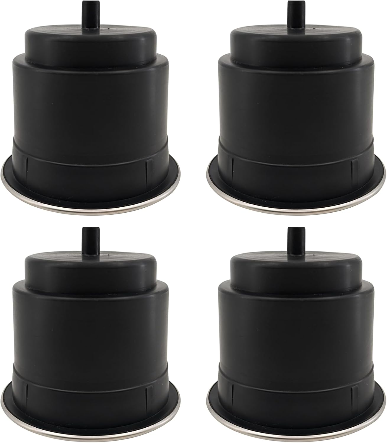 4Pcs Cup Holder Insert Plastic Universal Drop in with Drain, for RV Boat Car, Pontoon Table Sofa,Stainless Steel Edging - Image 6