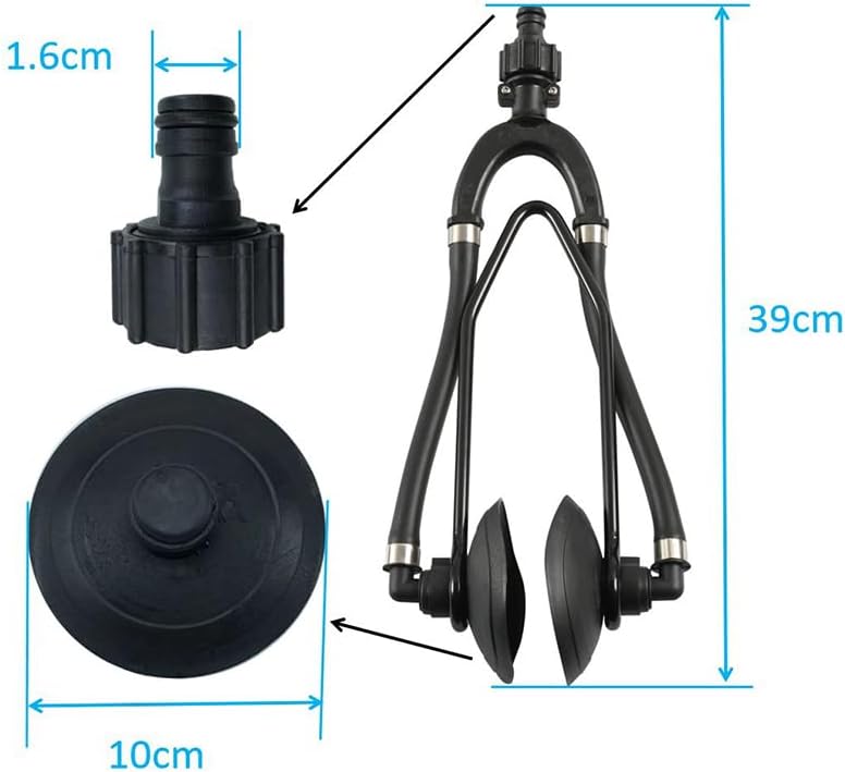 Universal Round Dual Water Feed Outboard Motor Flusher Boat Ear Muff Engine for Marine - Image 2