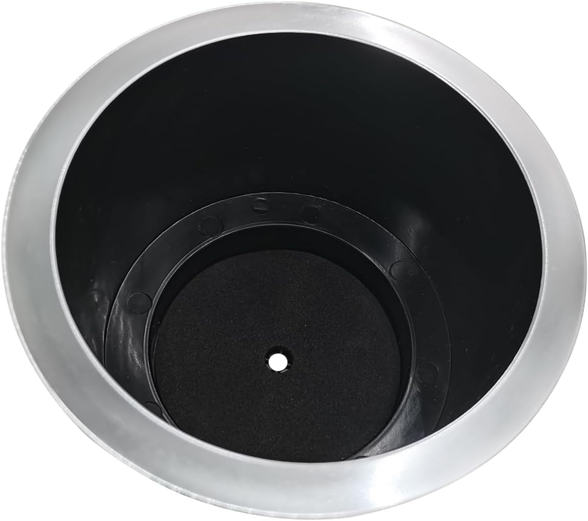 4Pcs Cup Holder Insert Plastic Universal Drop in Chrome with Drain, for RV Boat Car, Pontoon Table Sofa - Image 5