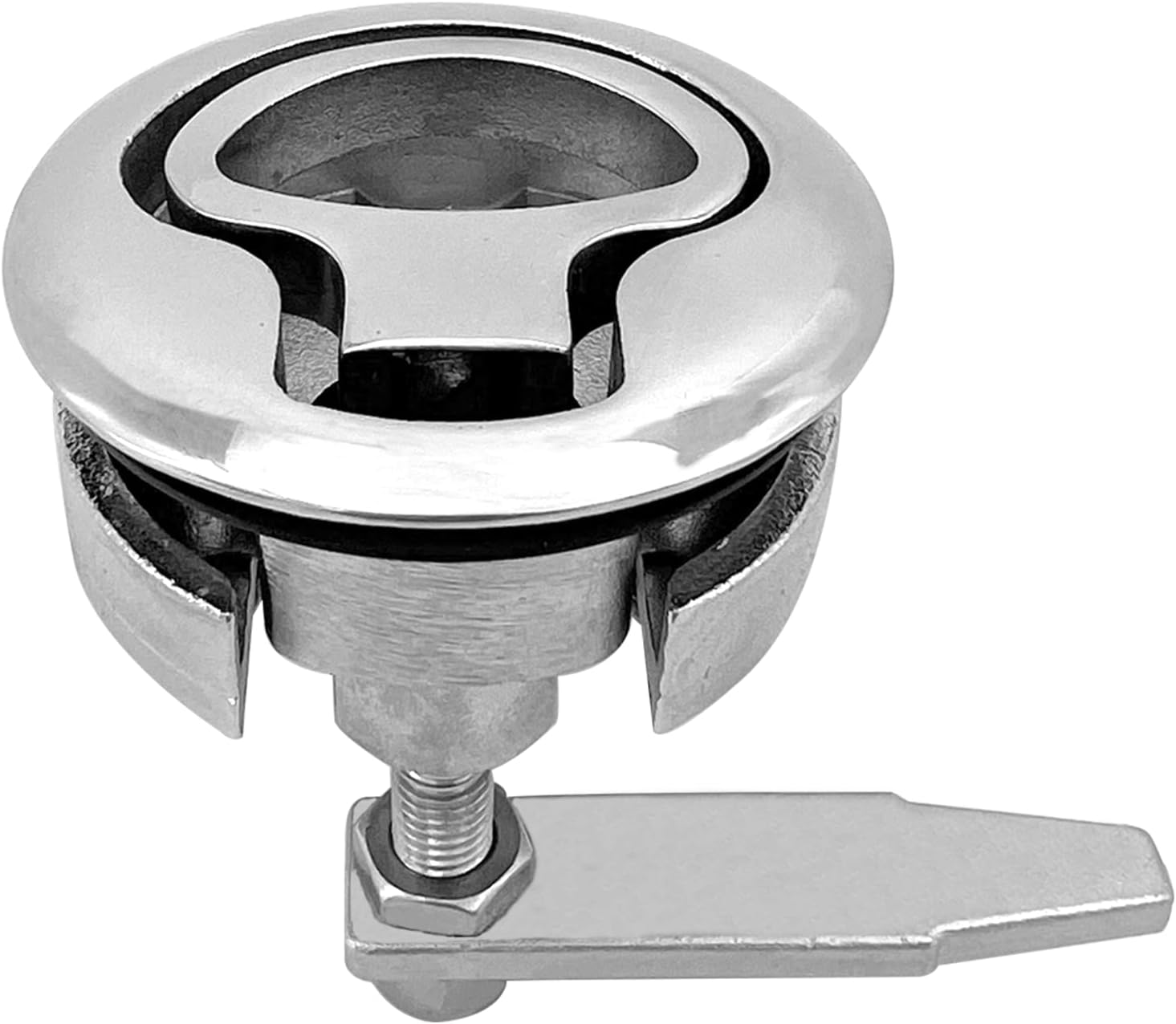 MARIEN 2PCS Marine Grade Stainless Steel Floor Buckle Hatch Latch Flush Turning Lift Handle Recessed Pull latchs - Image 2