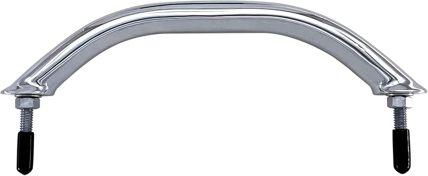 2PCS Boat 316 Stainless Steel 8-3/4'' Polished Grab Handle Oval Tube Bar Handrail for Marine Yacht RV - Image 5
