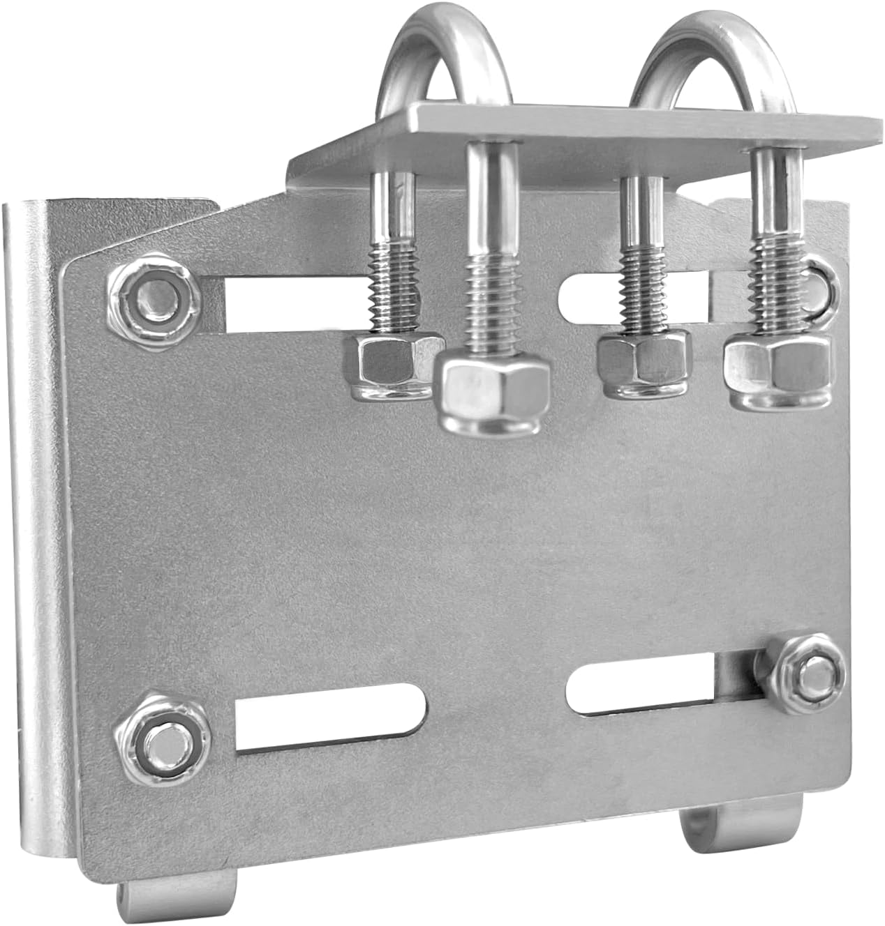Stainless Steel Horizontal Stanchion Rail Mount Anchor Bracket, Fluke Bracket Rugged Durable High Hardness (Fits 7/8