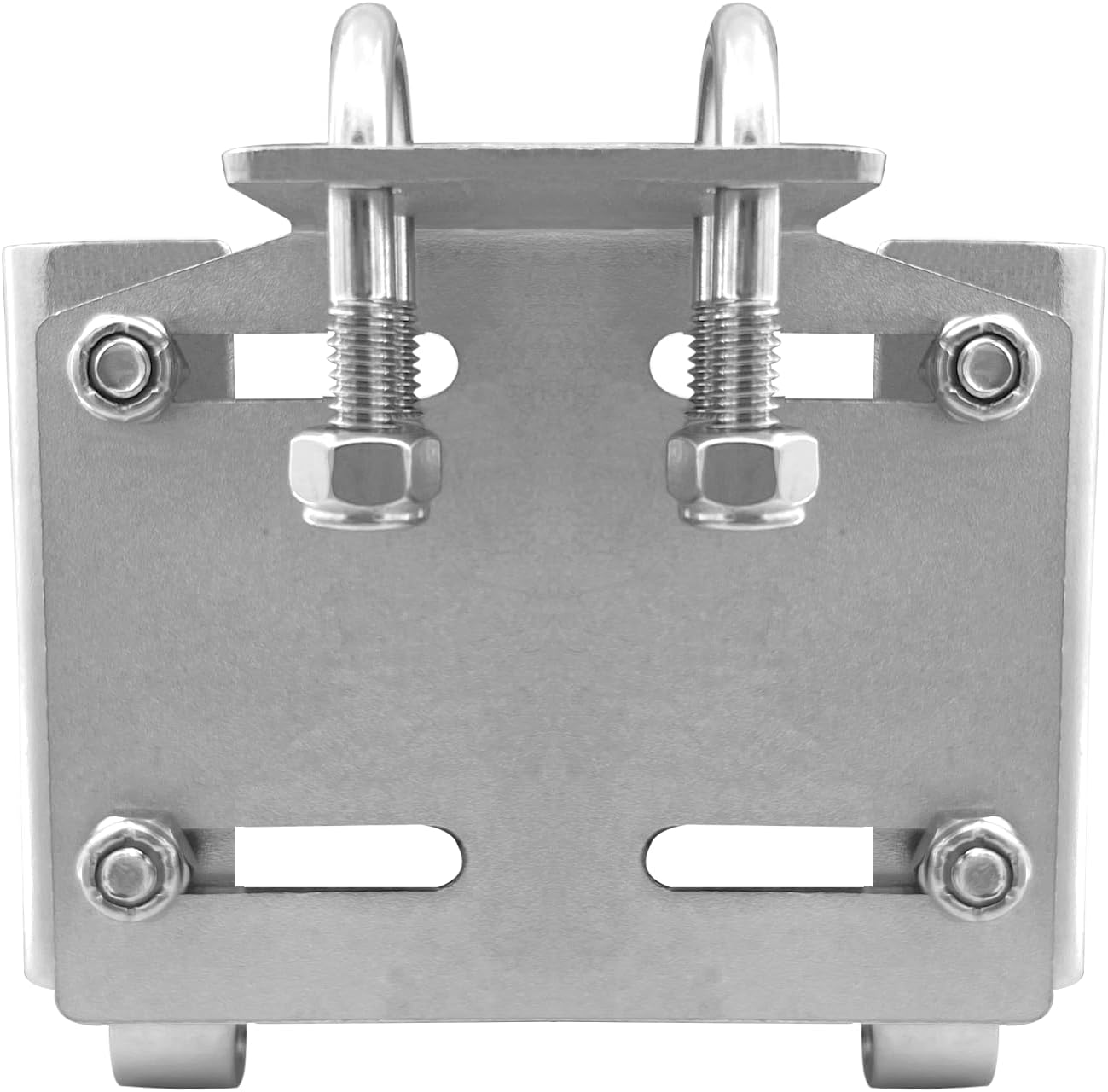 Stainless Steel Horizontal Stanchion Rail Mount Anchor Bracket, Fluke Bracket Rugged Durable High Hardness (Fits 7/8