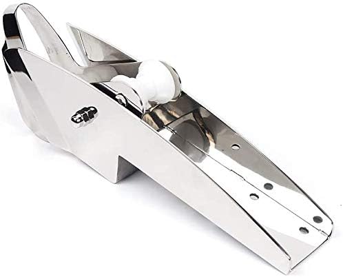 AISI 316 Stainless Steel Hinged Self-Launching Bow Anchor Roller with pivoting Dual-Roller 16.5'' for Marine Yacht Docking Accessories - Image 1