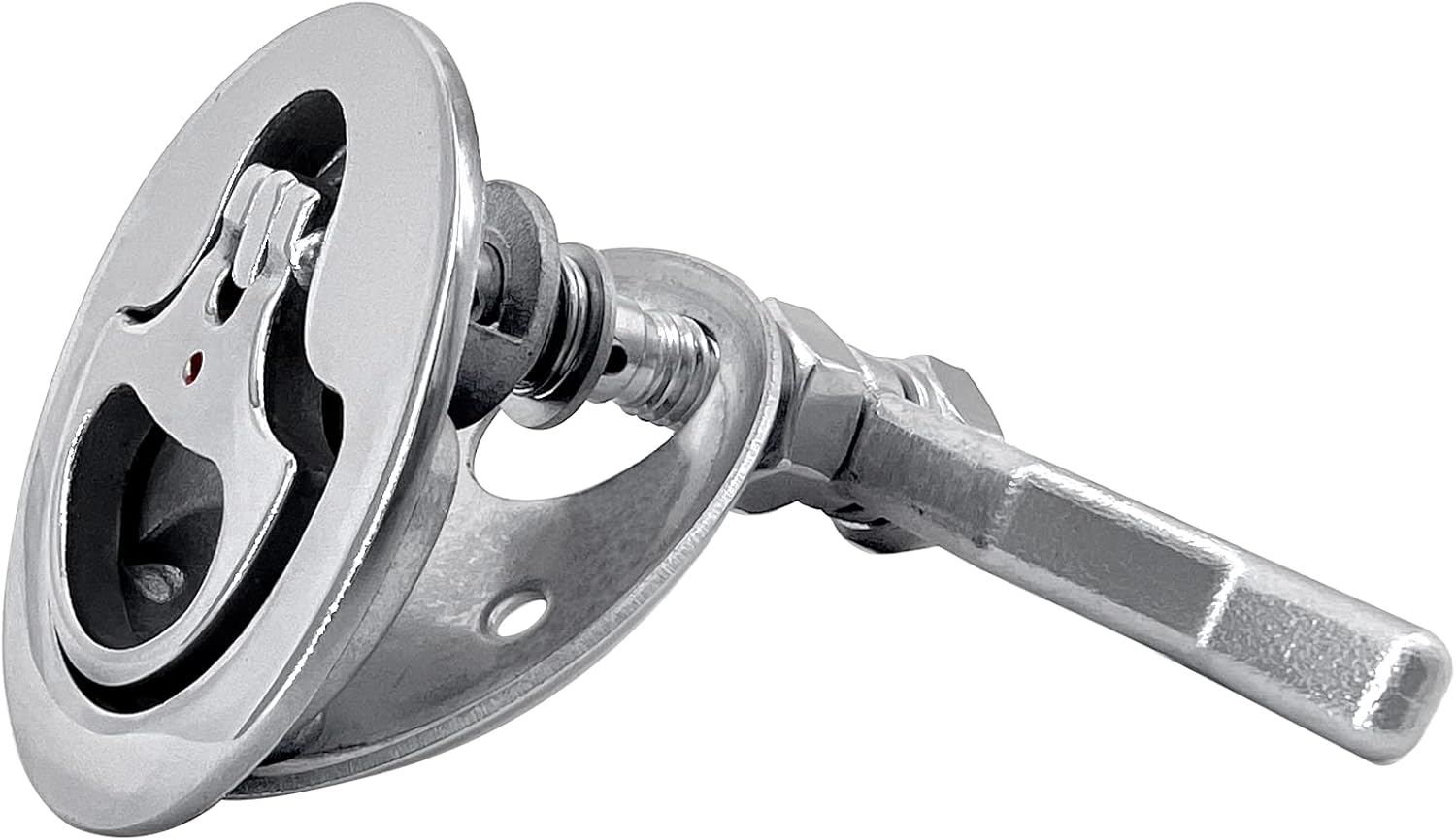 Boat Cam Latch Flush Pull Hatch Lift Stainless Steel with Back Plate Fasteners Screws - Image 4