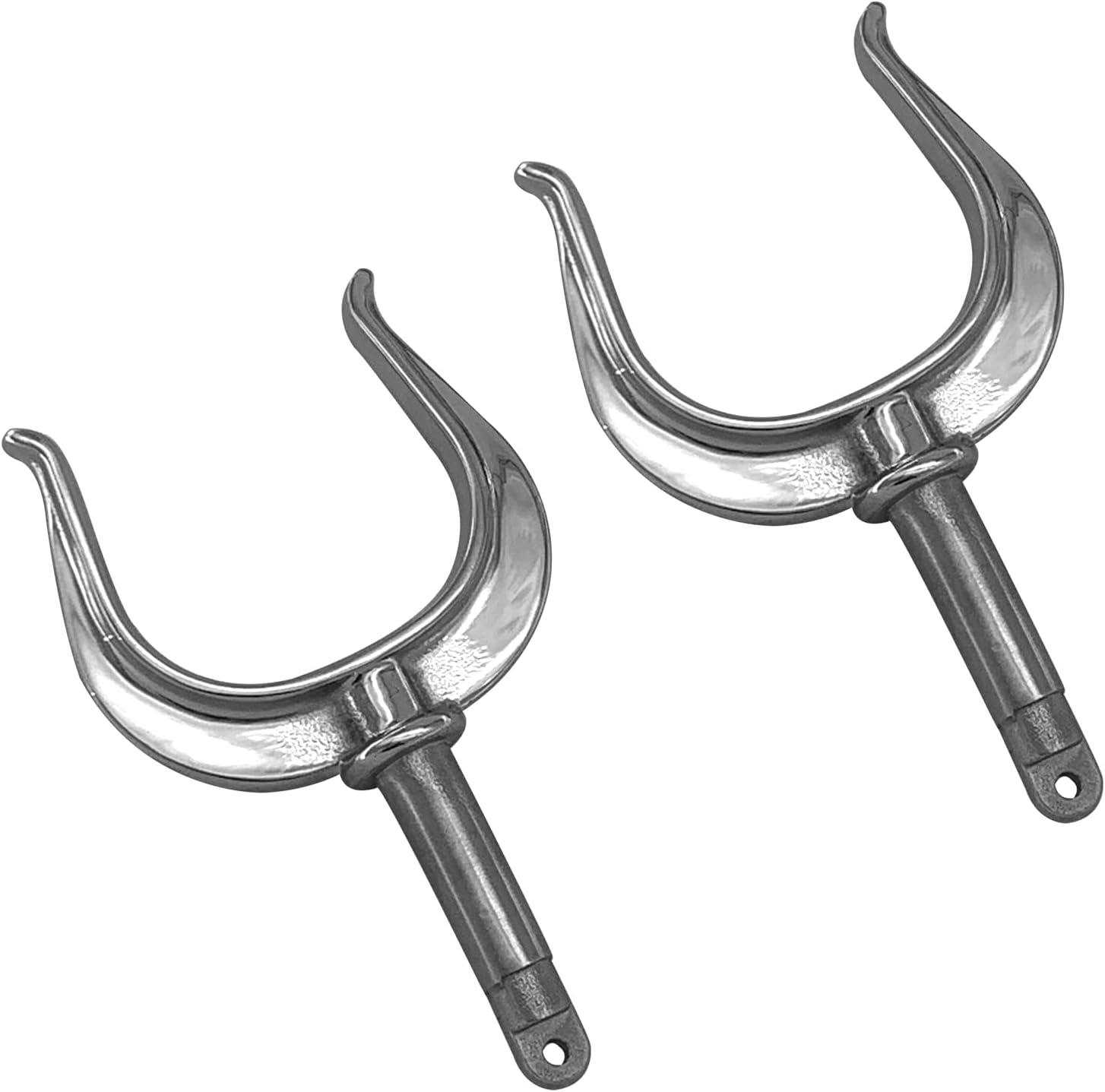 2 Pcs Stainless Steel Oar Lock Oarlock Rowlock Premium Marine Row Boat Dinghy Water Raft Kayak Canoe Side Mount - Image 1