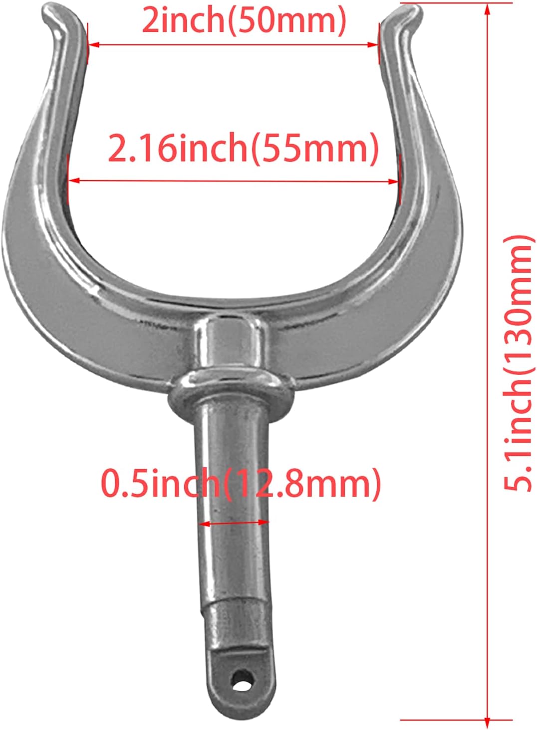 2 Pcs Stainless Steel Oar Lock Oarlock Rowlock Premium Marine Row Boat Dinghy Water Raft Kayak Canoe Side Mount - Image 2