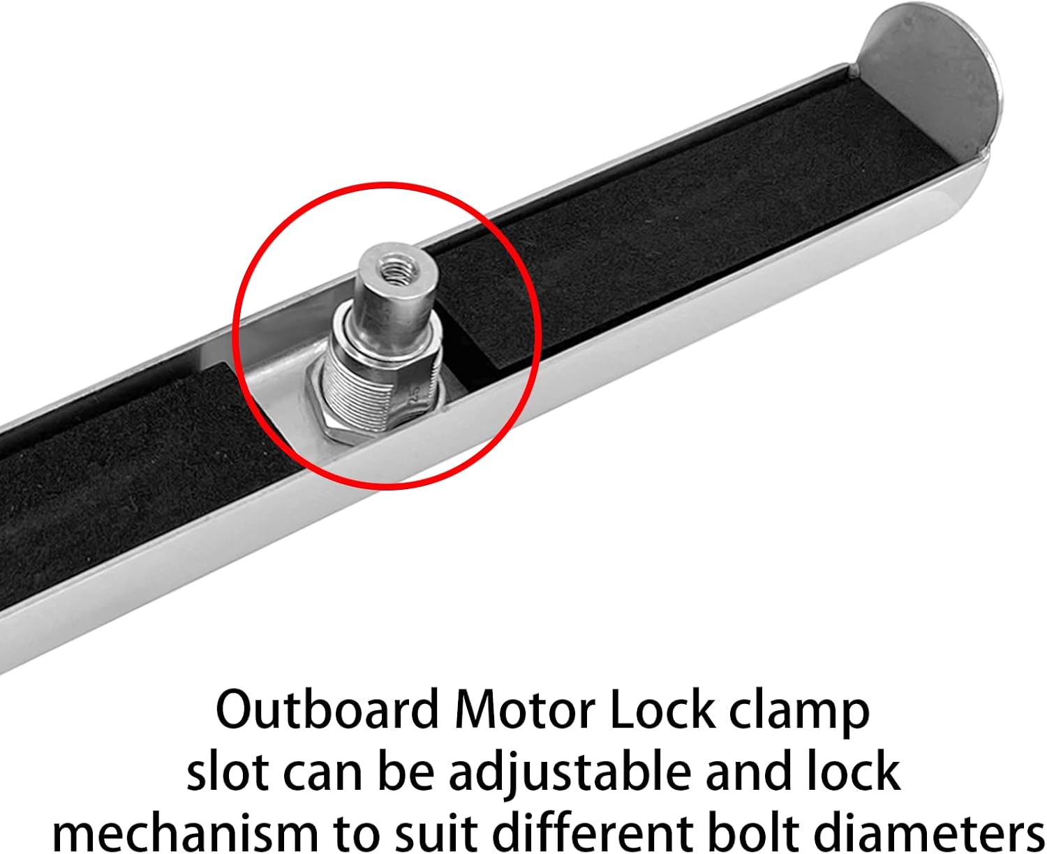 High Security Stainless Steel Boat Marine Outboard Motor Engine Lock 300mm Quick Release/Install Secures with Keys - Image 5