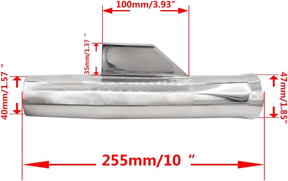 Boat Fishing Rod Holder Stainless Steel Flared Weld-on Coped Blade Angeled & with 1-7/8'' Inner Diameter White Liner for Boats - Image 3