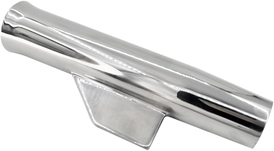 Boat Fishing Rod Holder Stainless Steel Flared Weld-on Coped Blade Angeled & with 1-7/8'' Inner Diameter White Liner for Boats - Image 6