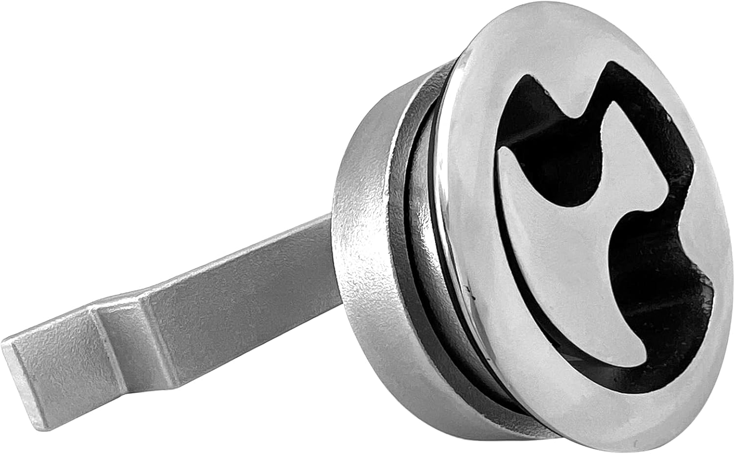 2Pcs Marine Grade Stainless Steel Floor Buckle Hatch Latch Flush Turning Lift Handle Recessed Pull Ring Non-Locking with Lock - Image 3