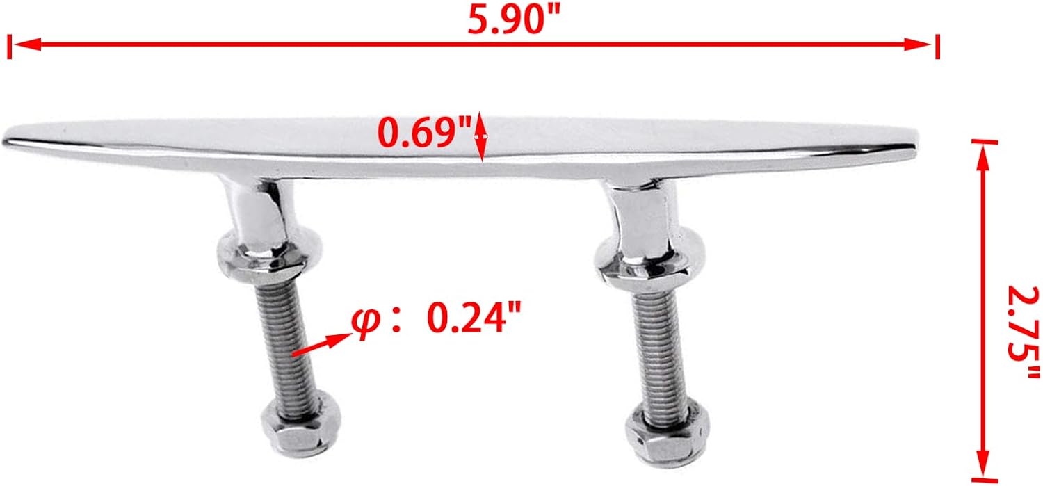 Burn Buddy  Boat Cleat Open Base Cleat, Dock All 316 Stainless Steel Mooring Accessories - Image 3