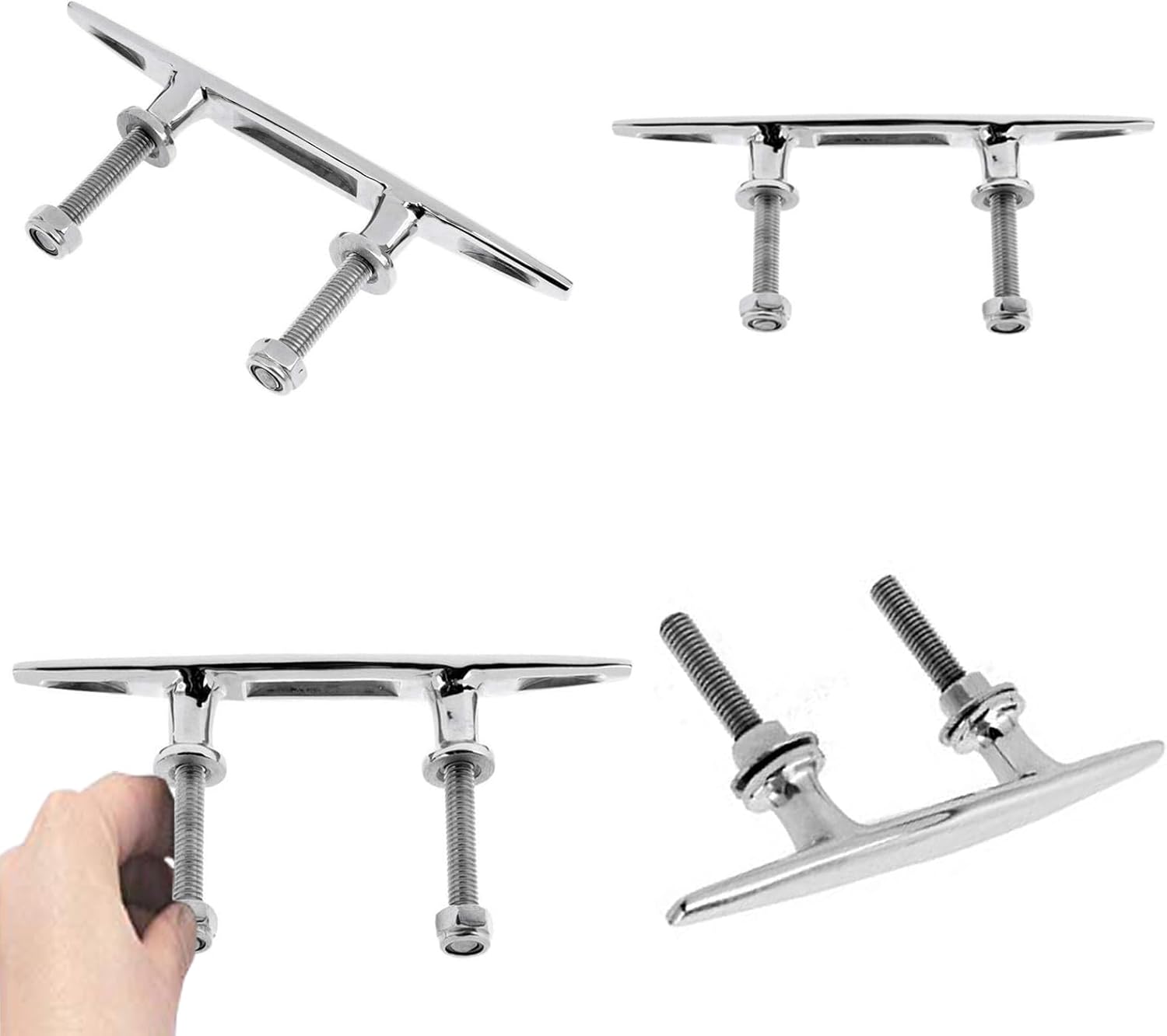 Burn Buddy  Boat Cleat Open Base Cleat, Dock All 316 Stainless Steel Mooring Accessories - Image 4
