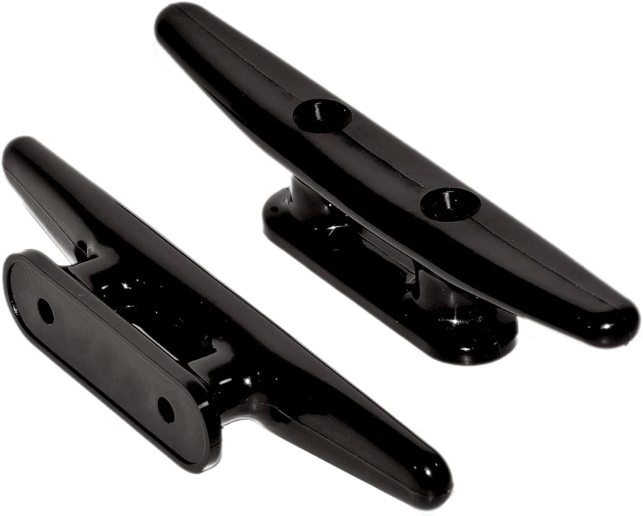 4 Pack Boat Cleat Black Nylon Dock Kayak Cleat,4/6/8 inch with Fasteners - Image 2