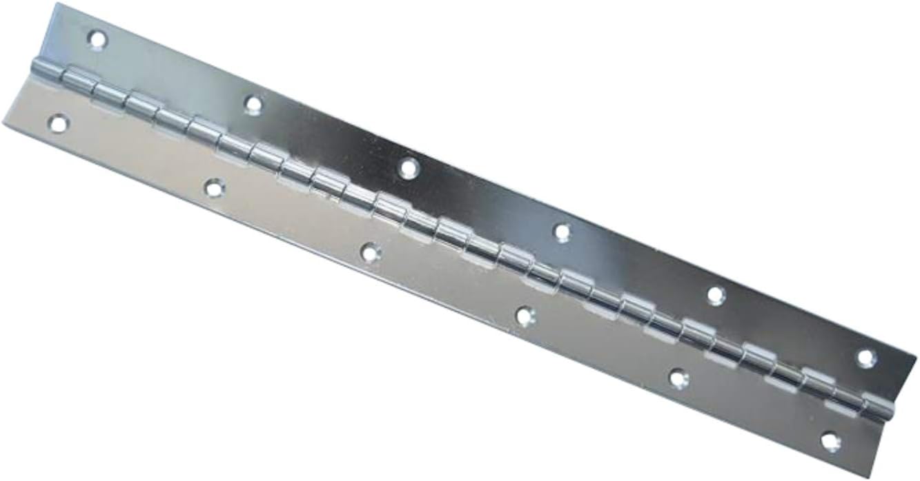 Marine Grade Stainless Steel 14 X 2 INCH Boat Piano Hinge Continuous with Hole, Polished Finish Home Furniture Hardware Door - Image 1