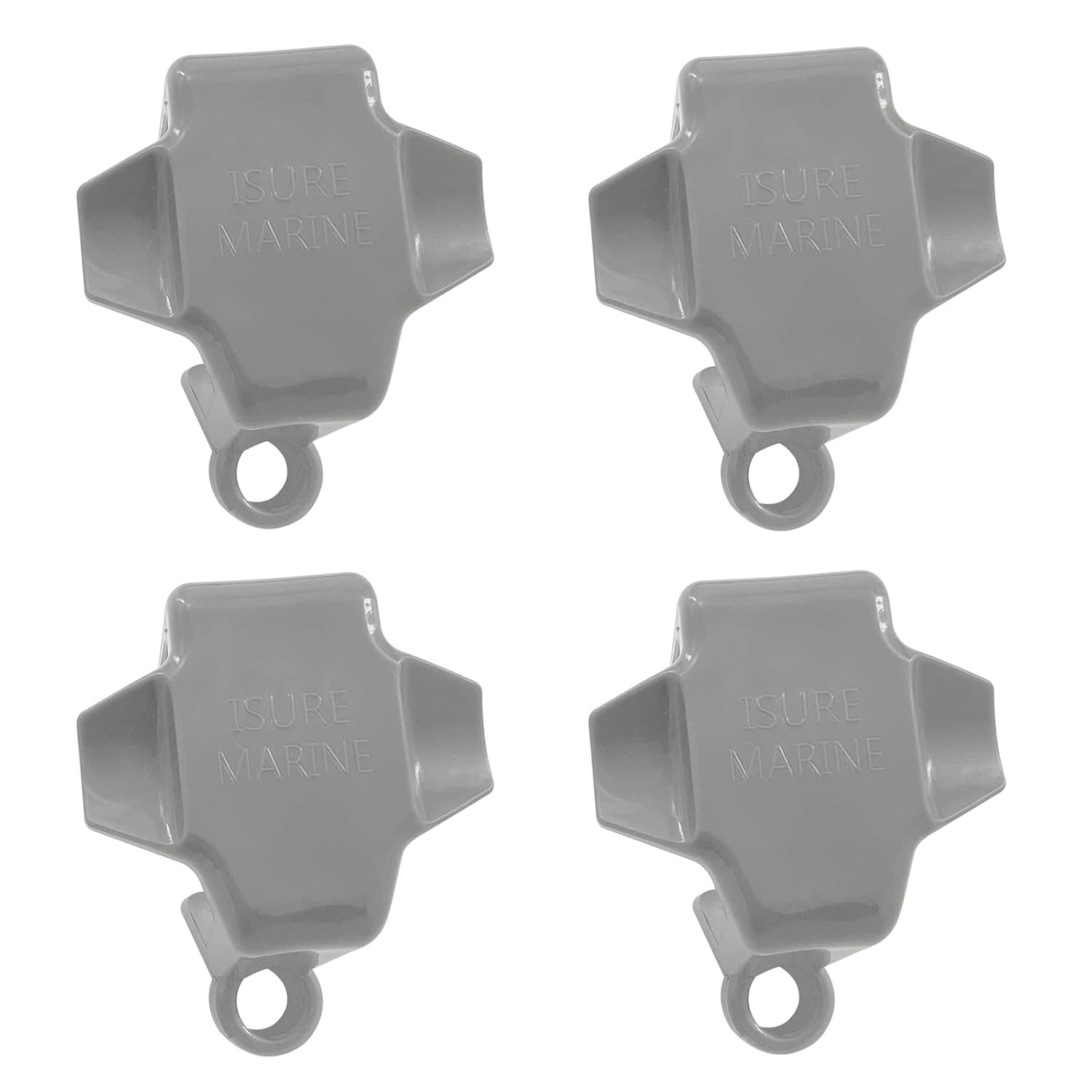 4 Pcs Square Rail Fender Bumpers Hanger/Adjuster/Clip Docking for Bumper, Pontoon Boat Clips - Image 1