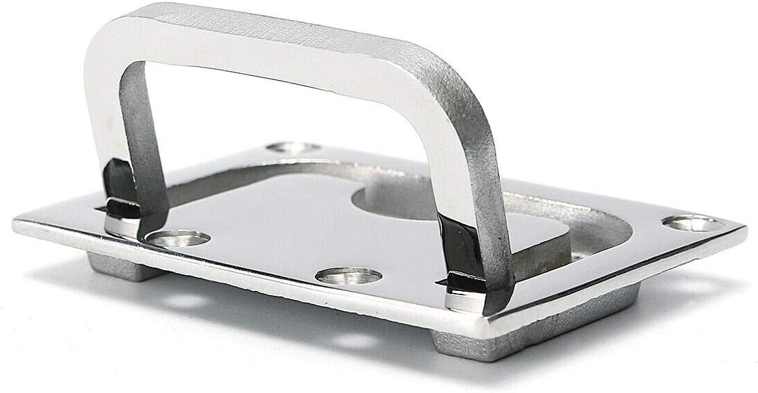 2pcs Marine Stainless Steel Flush Fitting Lifting Pull. Hatch Lift Ring Handle with Screws - Image 6