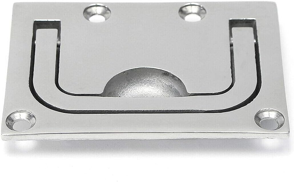 2pcs Marine Stainless Steel Flush Fitting Lifting Pull. Hatch Lift Ring Handle with Screws - Image 7