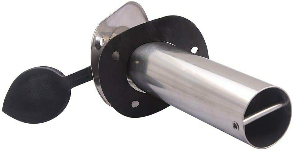 Boat Stainless Steel Fishing Rod Holder Flush Mount 90 Degree with Rubber Cap, Liner and Gasket 1Pcs - Image 5