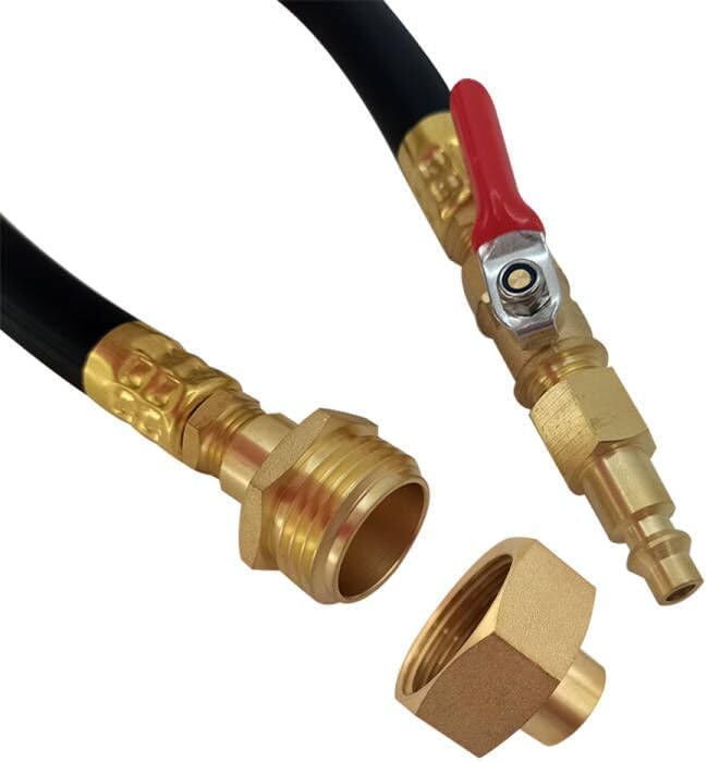 Flush Hose Fitting Kit RV Winterizing with Sprinkler Blowout Adapter,Shut Off Valve For RV, Camper, Boat, Motorhome Systems - Image 5