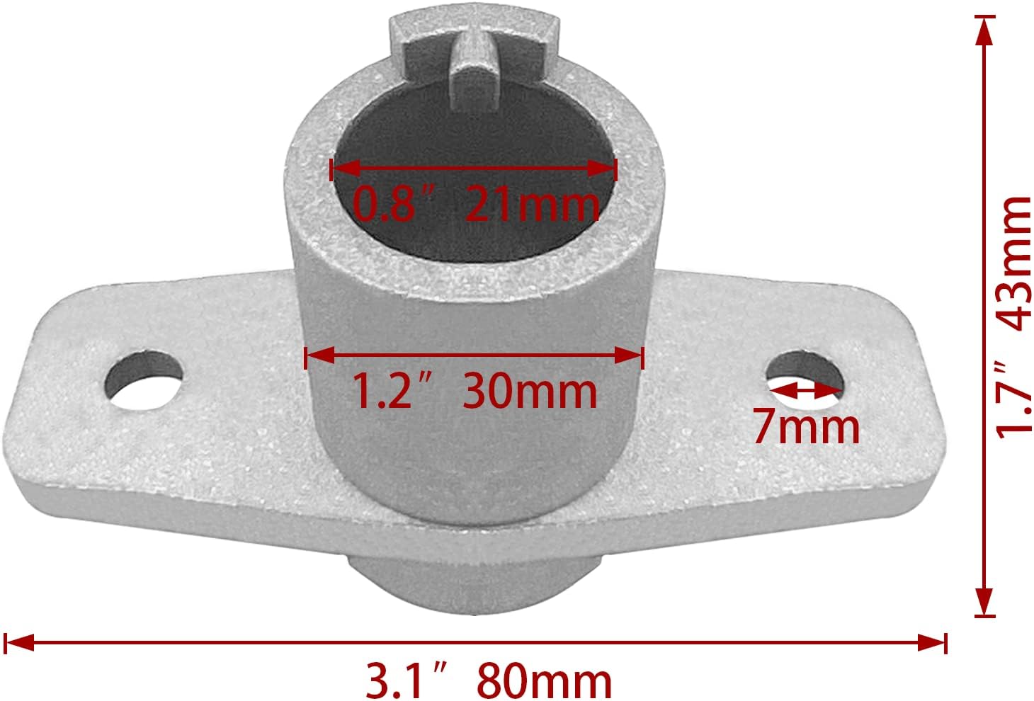Top Mount Aluminum Oar Lock Socket Holder 90Degrees T-Shaped Boat Hardware Replacement for Marine Yacht Boat/Yacht Parts 2Pcs - Image 2