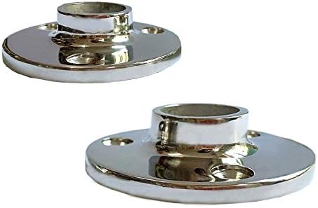 2Pcs 1-inch 90° Stainless Steel Floor Flange Pipe Decor Malleable Cast Fitting Boat Round Base Handrail Fittings Furniture DIY Wall - Image 2