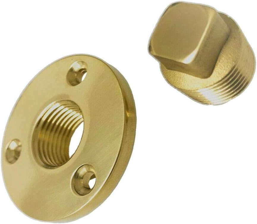 Boat Hull Drain Bronze Brass Garboard Plug w/Recepacle Flange 1/2
