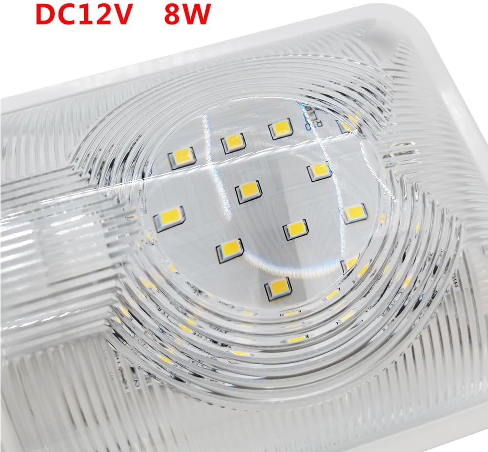RV Lights Interior, 12 Volt Led 1000LM, Interior Fixtures 12V with Switch, Ceiling Dome Light Switch for Camper Trailer Boat Car,Natural White - Image 3