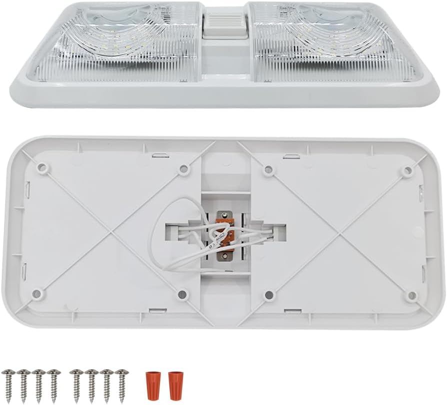 RV Lights Interior, 12 Volt Led 1000LM, Interior Fixtures 12V with Switch, Ceiling Dome Light Switch for Camper Trailer Boat Car,Natural White - Image 4
