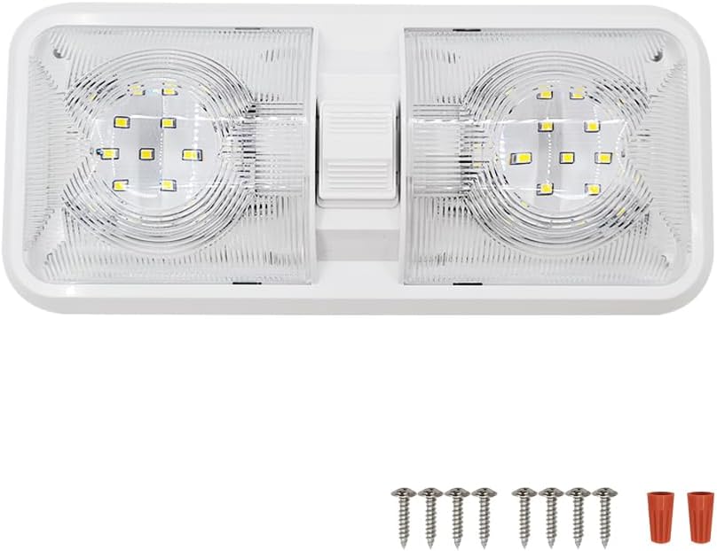 RV Lights Interior, 12 Volt Led 1000LM, Interior Fixtures 12V with Switch, Ceiling Dome Light Switch for Camper Trailer Boat Car,Natural White - Image 6