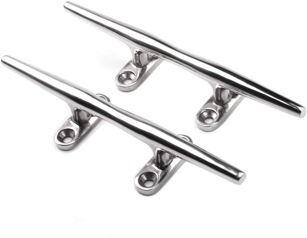 Heavy 316 Stainless Steel Dock Cleat Boat Open Base 5 inch (2PCS) - Image 2