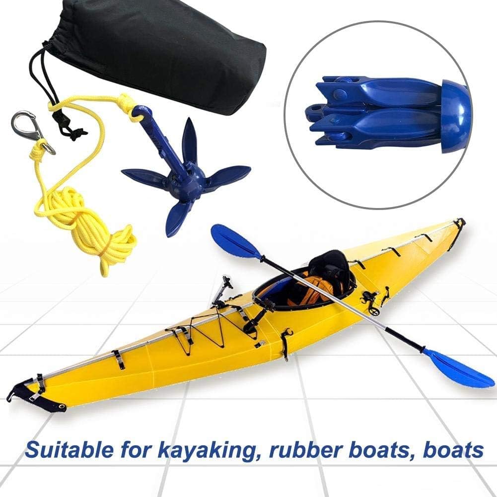 Kayak Anchor Kits 0.53lb (240g) Portable Folding Buoy Kit Canoe Raft Boat Sailboat Fishing Complete Grapnel for Small Boats, Kayaks Etc - Image 5
