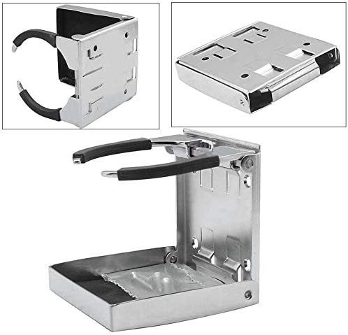 316 Stainless Steel Adjustable Fold Down Cup Drink Holder Marine Boat Caravan Car for Mug up to Dia 3.15