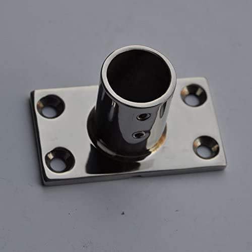 Stainless Steel Boat Rectangular Base Handrail Fittings 90 Degree 1