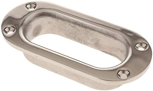 Hawse Pipe Silver Winch Cable Lead Guide Stainless Steel Rectangular Boat Fairlead for Marine Ship Yacht - Image 1