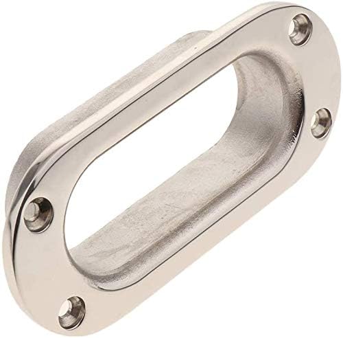 Hawse Pipe Silver Winch Cable Lead Guide Stainless Steel Rectangular Boat Fairlead for Marine Ship Yacht - Image 2