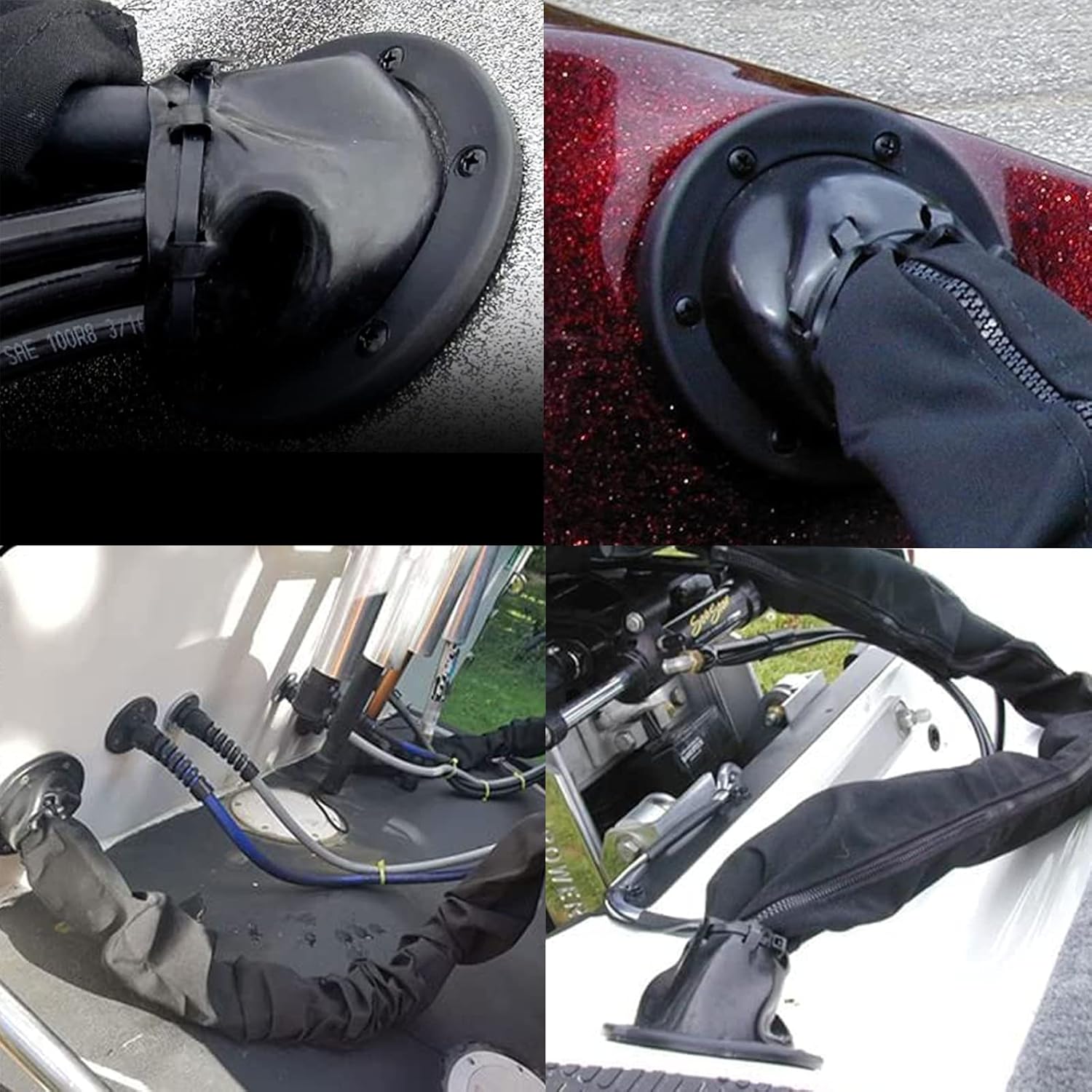 Supplies Cable Boot, Throttle Shift Organizer,Boat Transom Steering Wires Boot Protect Fuel Lines Diameter 4.7
